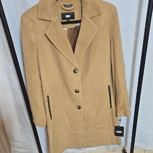 DKNY Womens Walker Wool Coat
